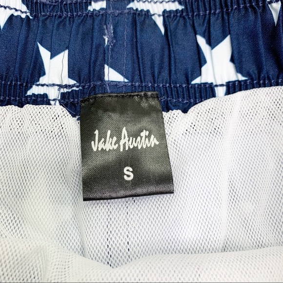 Jake Austin Navy & White Stars Swim Trunks - Picture 5 of 6